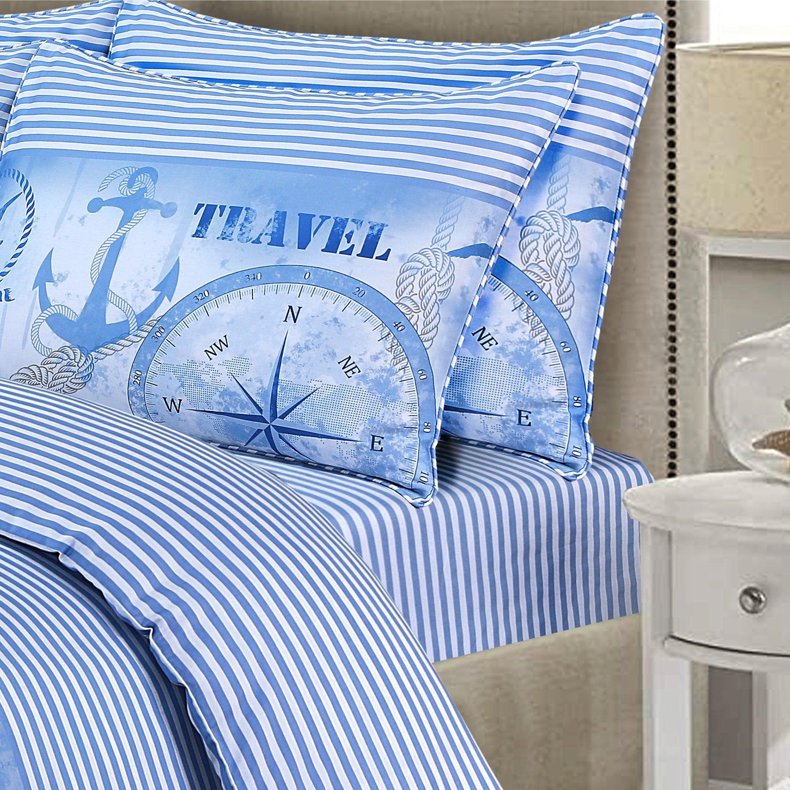 Elegant Linen Time Clock 4 Piece Bedding Set
