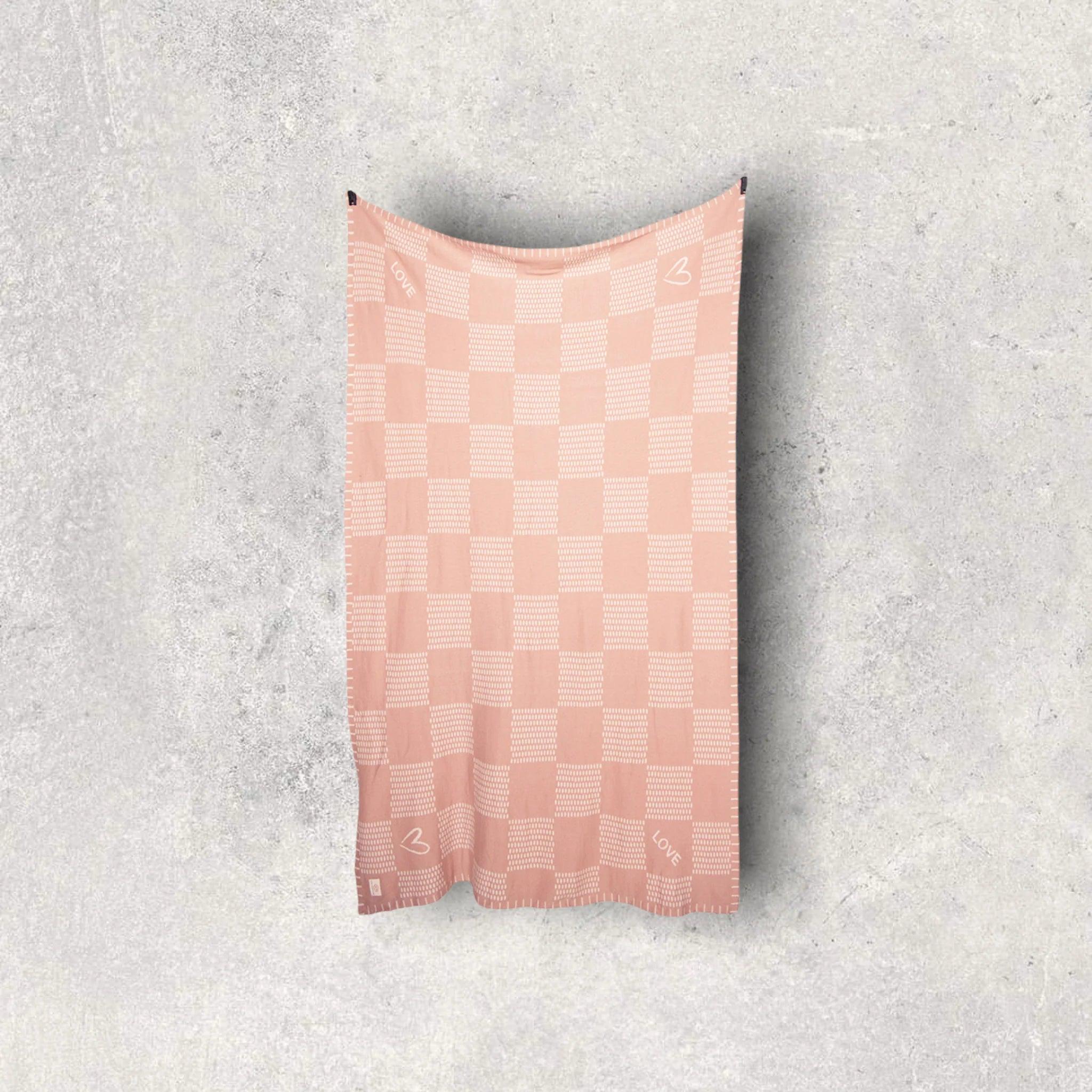 Travel Set Square Love Shell/Pale pink - Elegant Linen