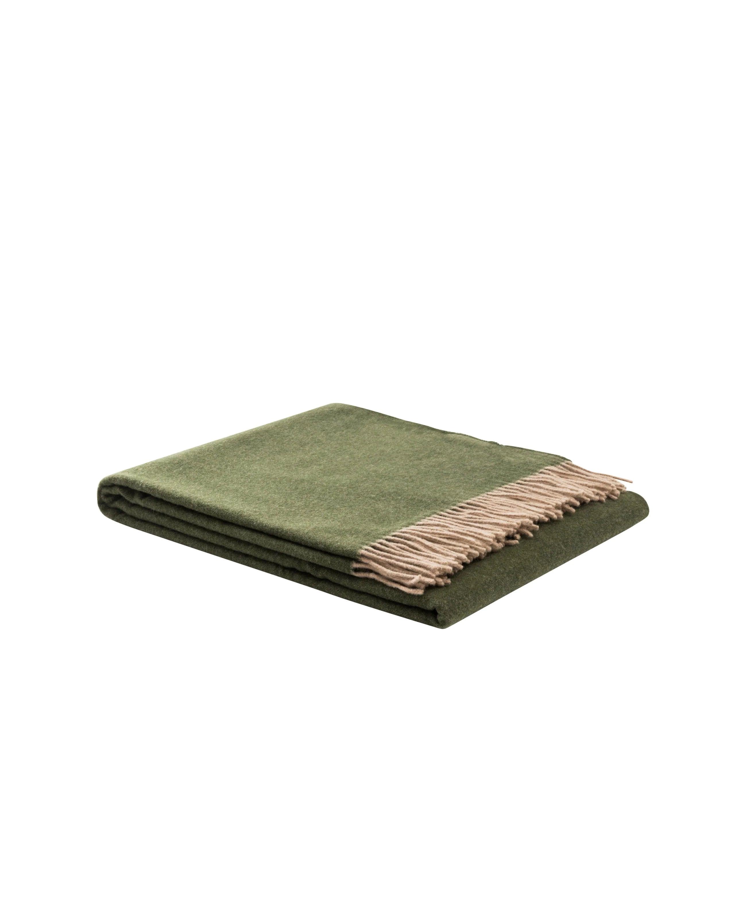 Ulisse Pure Wool Plaid Throw - Elegant Linen