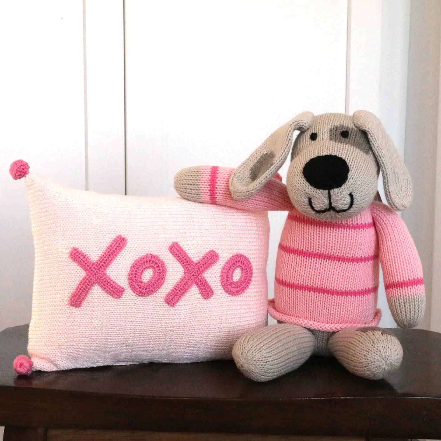 Valentine Puppy, pink - Elegant Linen