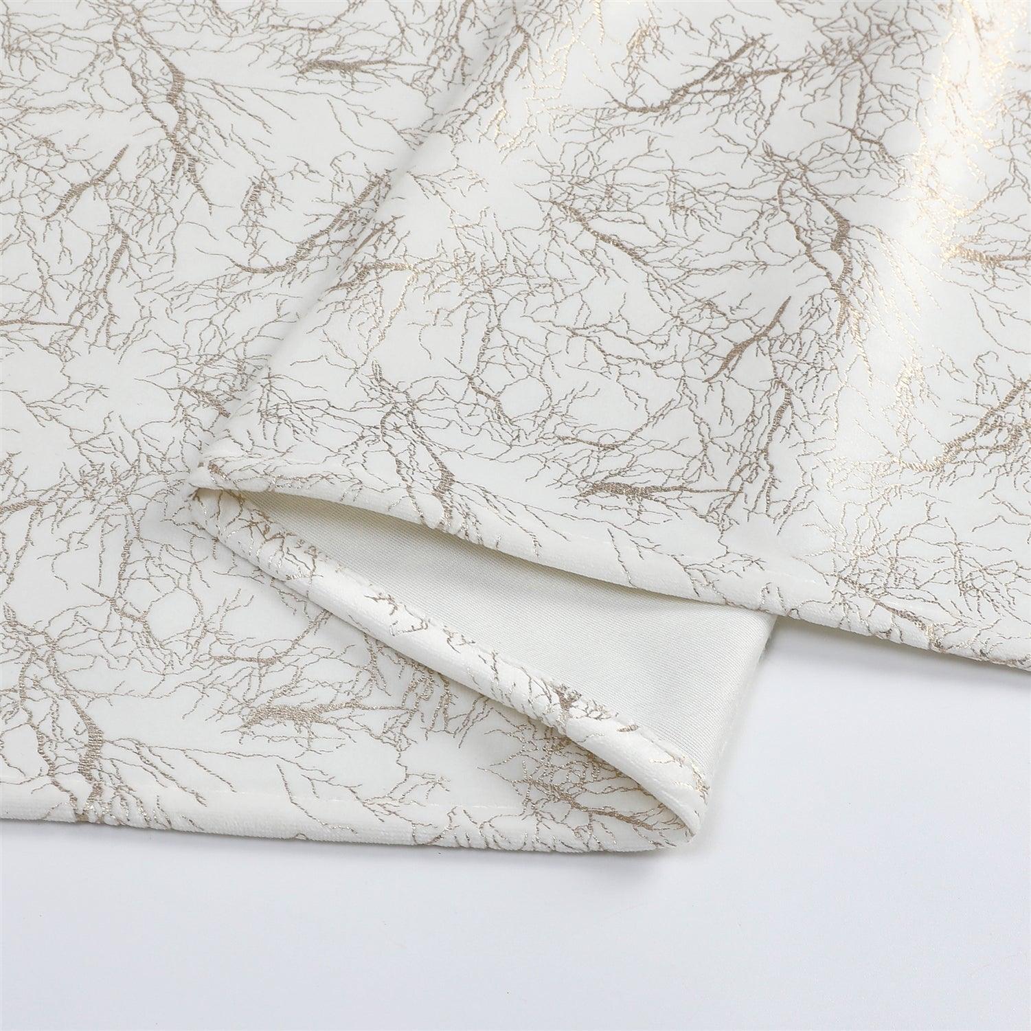 Velvet Tablecloth #1410 Gold Branch - Elegant Linen