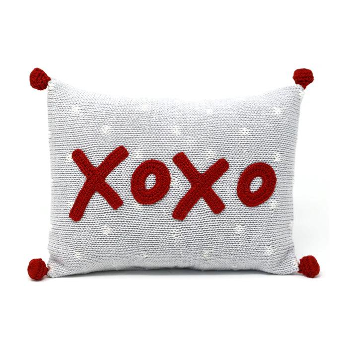 XOXO Mini Pillow, red - Elegant Linen